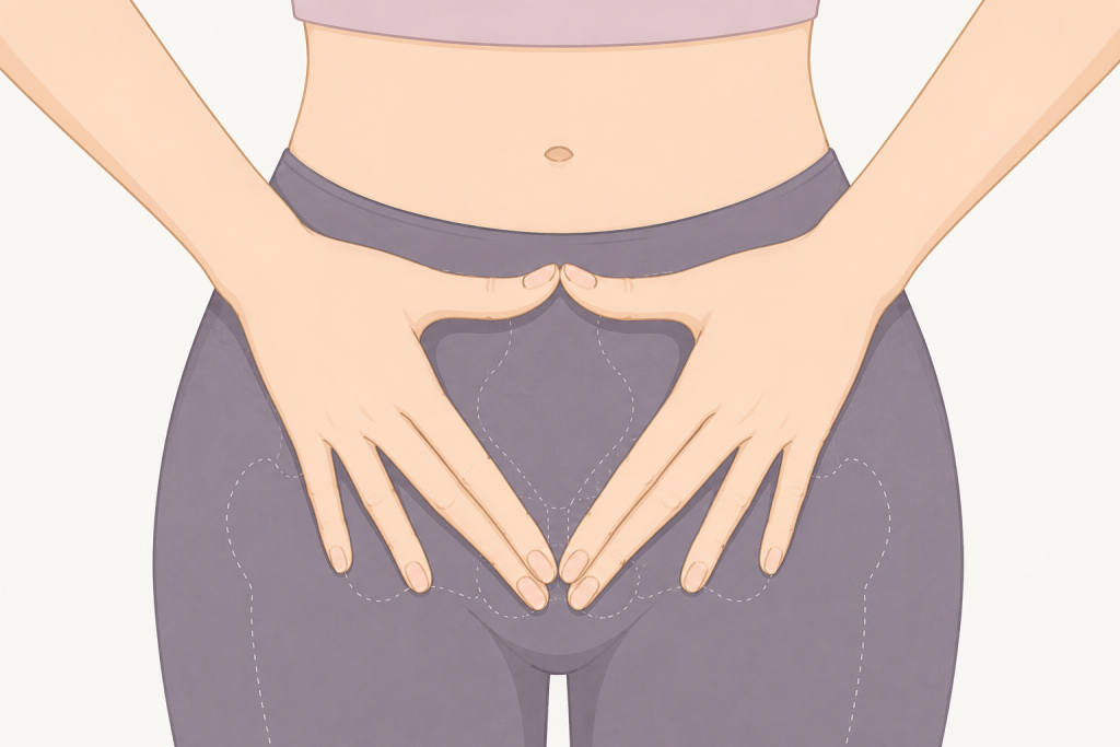 骨盤位置の確かめ方イラスト