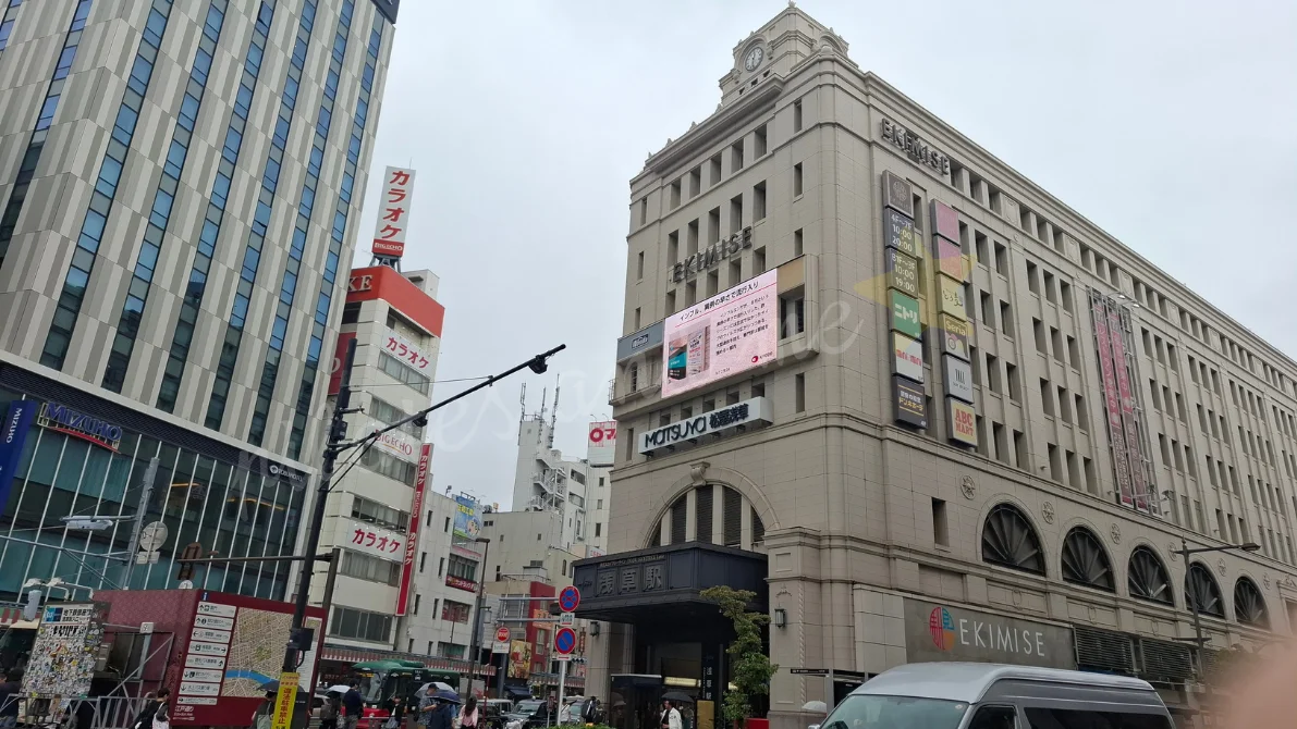 the SILK浅草店へのルート