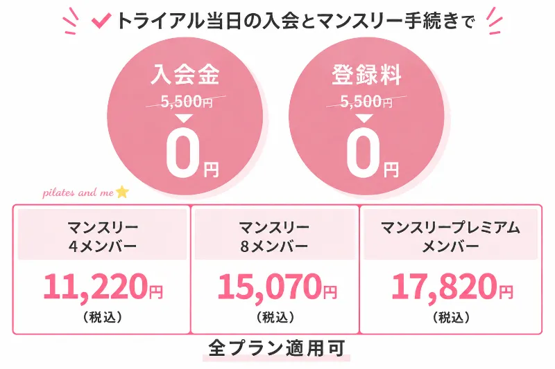 ピラティスK 低料金帯通常キャンペーン